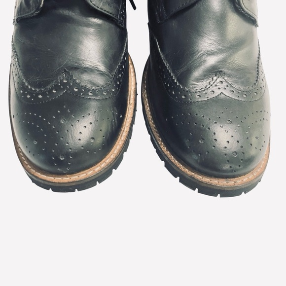 Jeffrey Tyler Black Leather Wingtip
Brogue Boots Men's 10.5 Dress Combat
Style - Picture 7 of 12